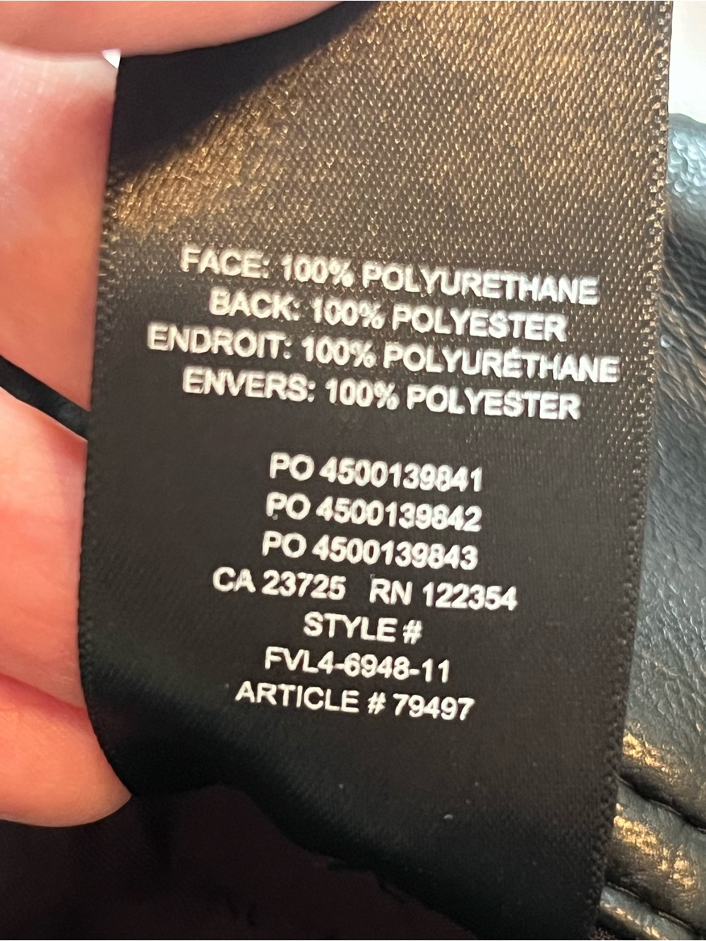 Wilfred Faux Leather Tie Waist Pants Black Belted Cropped Vegan Leather Size 0 - Picture 10 of 11